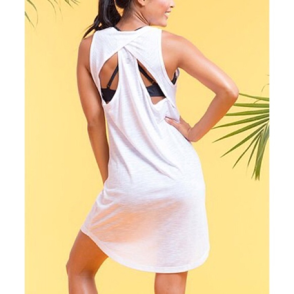 The Balance Collection Racerback Cover-Up in White, Sz. S